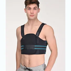 Бандаж реберний післяопераційний роз'ємний на грудну клітку Реабілітімед БР-3Т СOMFORT, Колір: Графіт, Розмір: S