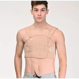 Бандаж реберний післяопераційний роз'ємний на грудну клітку Реабілітімед БР-3Т СOMFORT, Колір: Бежевий, Розмір: XXL