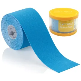 Кінезіо тейп Qmed Kinesio Tape, блакитний, Колір: Блакитний