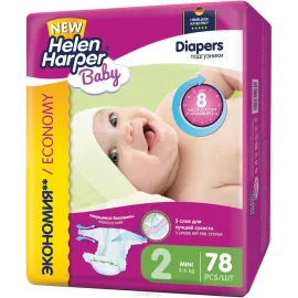 Дитячі підгузники Helen Harper Baby Mini 2 (3-6 кг) 78 шт.
