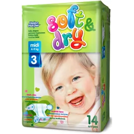 Дитячі підгузники Helen Harper Soft & Dry Midi 3 (4-9 кг) 56 шт.