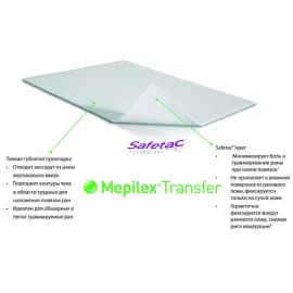 Mepilex Transfer / Мепілекс Трансфер - пов'язка для відводу ексудату, стерильна 20 х 50 см