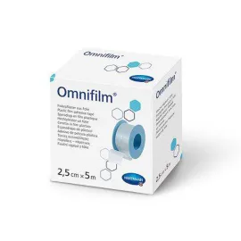 Omnifilm 2,5 см х 5м - Пластир фіксуючий з прозорої плівки, Розмір пластиру: 2.5 см х 5 м