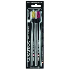 Набор зубных щеток Curaprox CS5460/2 Black Edition, Ultra Soft, d 0,10 мм (2 шт.)