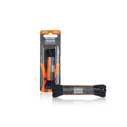 Кевларові шнурки для взуття круглі чорні Worker Walker XTR PRO 90 см, Довжина шнурівок, см: 90, Колір шнурівок: Чорний, Тип шнурівок: Круглі 4 мм