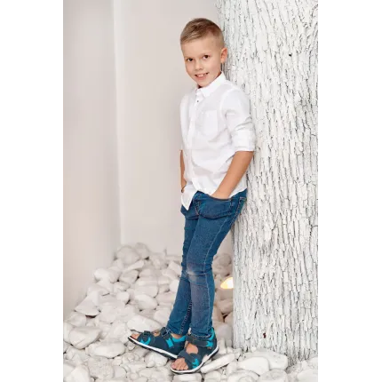 Босоніжки ортопедичні Memo Kris 1CH Блакитні (р.22-31), Розмір дитячого взуття: 22, зображення 4