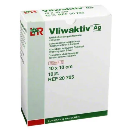 Vliwaktiv Ag (Флівактів аг) - Поглинаюча пов'язка зі сріблом і активованим вугіллям, 10х10 см - 1шт, зображення 2