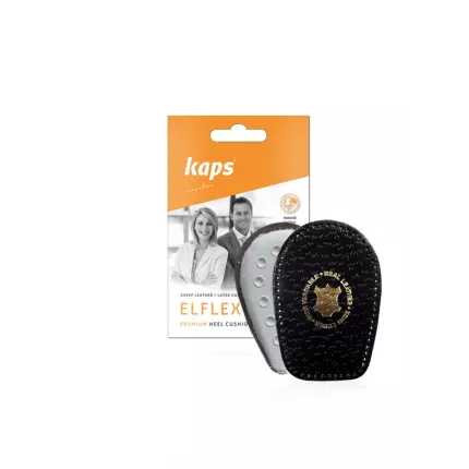 Кожаные подпяточники на латексной основе черные, Kaps Elflex Black, Цвет: Черный, Размер: 38/40