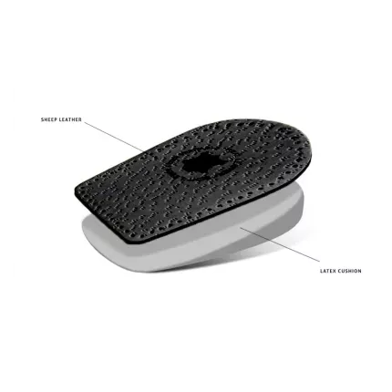 Кожаные подпяточники на латексной основе черные, Kaps Elflex Black, Цвет: Черный, Размер: 38/40, изображение 4