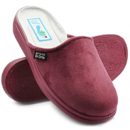 Тапочки жіночі діабетичні для проблемних ніг Dr Orto System 132D011 бордові, Колір: Бордовий, Розмір жіночого взуття: 38, зображення 5