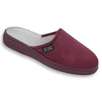 Тапочки жіночі діабетичні для проблемних ніг Dr Orto System 132D011 бордові, Колір: Бордовий, Розмір жіночого взуття: 39
