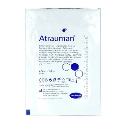 Atrauman / Атрауман мазева пов'язка, атравматична, стерильна, 7,5 х 10 см 1шт, Розмір пов'язки: 7.5см х 10см, зображення 2