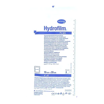 Hydrofilm Plus 10х20см - Повязка пленочная прозрачная с абсорбирующей подушечкой 1 шт, Размер пластыря: 10см х 20см, изображение 2
