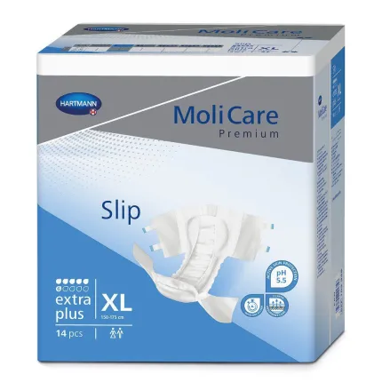 Подгузники для взрослых MoliCare Premium Slip extra plus XL 14шт/уп, Размер подгузников: XL (14 шт), Количество капель: 6