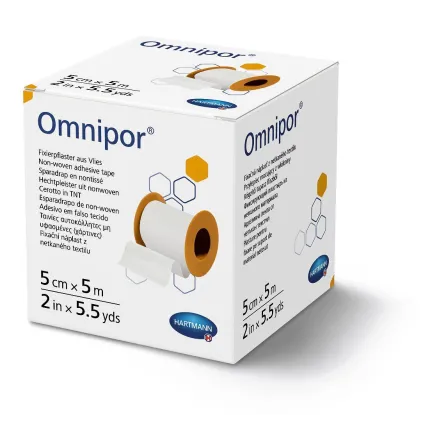 Omnipor / Омніпор - Пластир фіксуючий паперовий 5 см х 5 м, Розмір пластиру: 5 см х 5 м