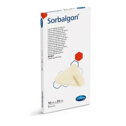 Sorbalgon / Сорбалгон 10x20 см кальций-альгинатная поглощающая повязка 1шт, Размер повязки: 10см х 20см