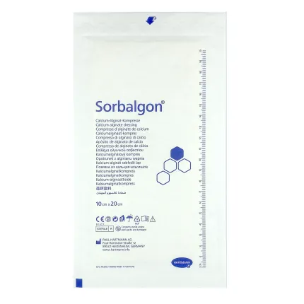 Sorbalgon / Сорбалгон 10x20 см кальций-альгинатная поглощающая повязка 1шт, Размер повязки: 10см х 20см, изображение 2