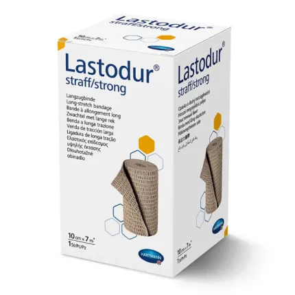 Эластичный бинт высокой растяжимости Lastodur® straff/strong/Ластодур тугой 10см х 7м 1шт, Размер бинта: 10 см х 7 м