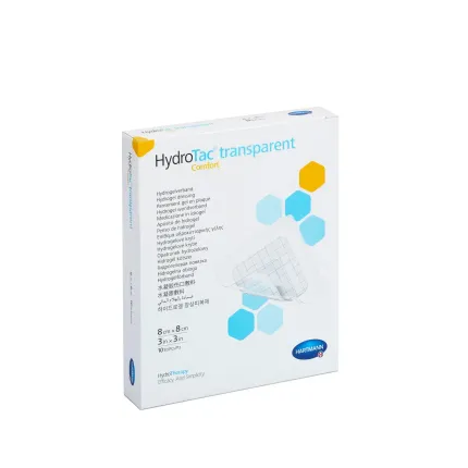 Гидрогелевая повязка HydroTac® transparent Comfort / ГидроТак транспарент Комфорт 8см x 8 см 1шт, Размер повязки: 8 см х 8 см