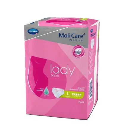 Трусы поглощающие для женщин MoliCare® Premium lady pants 5 капель L  7шт/уп, Размер подгузников: L, Количество капель: 5, изображение 2