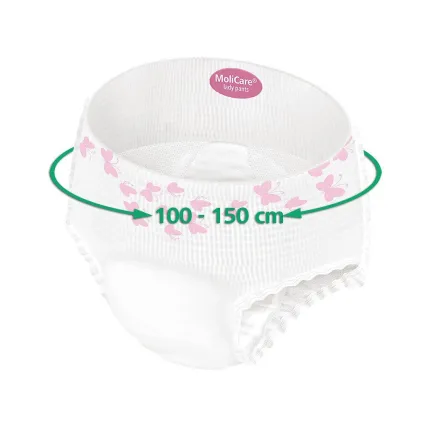 Трусы поглощающие для женщин MoliCare® Premium lady pants 5 капель L  7шт/уп, Размер подгузников: L, Количество капель: 5, изображение 3
