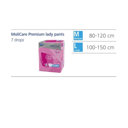 Трусы поглощающие для женщин MoliCare® Premium lady pants 7 капель L 7шт/уп, Размер подгузников: L, Количество капель: 7, изображение 4
