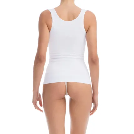Стягуюча майка з відкритими грудьми, білого кольору FarmaCell Shape 606, L, зображення 4