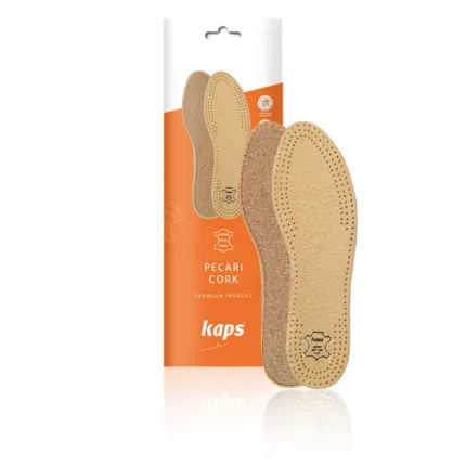 Шкіряні устілки для взуття з корковим деревом Kaps Pecari Cork, Розмір устілки: 35