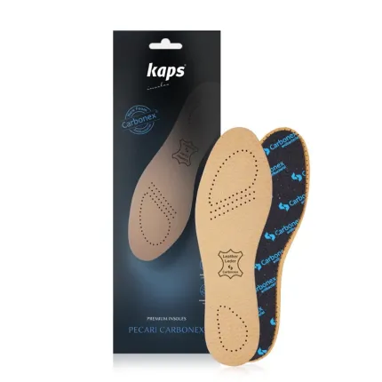 Шкіряні антибактеріальні устілки для взуття Kaps Pecari Carbonex, Розмір устілки: 35