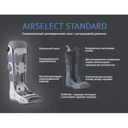 Пневматический ортопедический сапог Donjoy AirSelect Standart, Размер: S, изображение 2