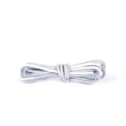 Шкіряні шнурки для взуття Kaps 120 см Білі, Довжина шнурівок, см: 120, Колір шнурівок: Білий