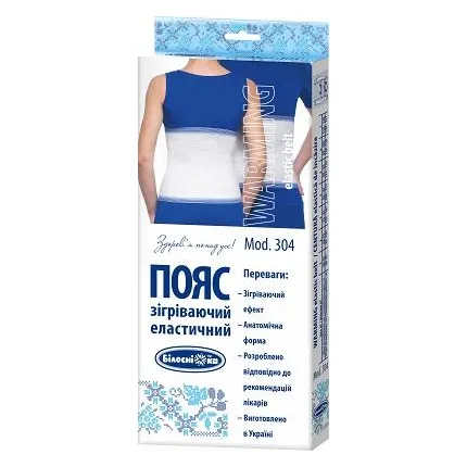 Пояс зігріваючий еластичний ТМ "Білосніжка" Mod.304, Розмір: розмір 1