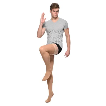 Панчохи компресійні чоловічі 2 клас, закритий носок, бежеві Soloventex 421-232, зображення 3