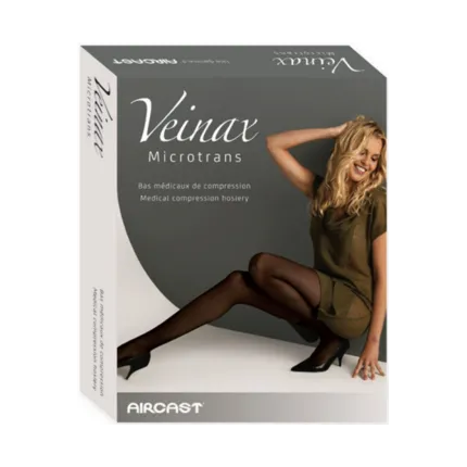 Чулки компрессионные Veinax Microtrans 3 класс 20-36 мм рт. 882R-BG, Размер: 3, Цвет компрессионного изделия: Черный, Длина: Стандартныe, Носок: Закрытый, изображение 4