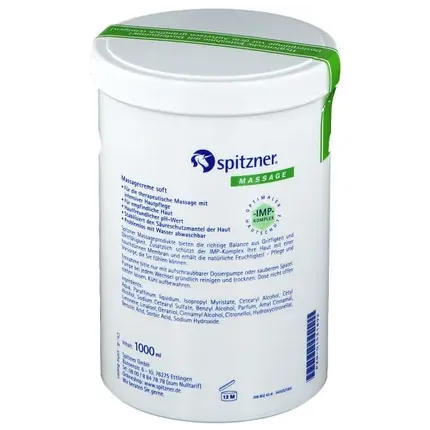 Крем для масажу Spitzner Massagecreme soft 1000 мл, зображення 6