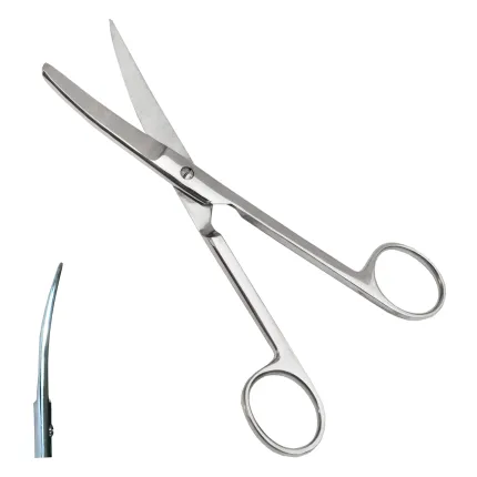 Ножиці з одним гострим кінцем, зігнуті Surgiwelomed довжина 17 см