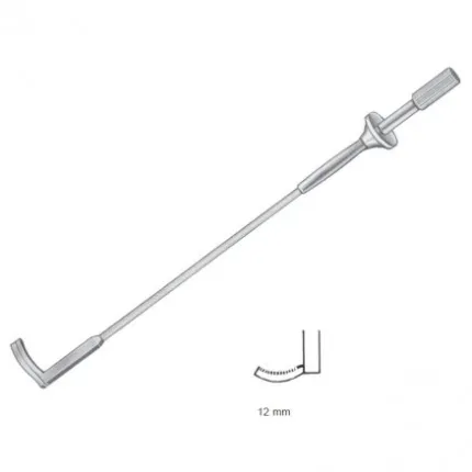 Затискач судинний гнучкий з насічкою Surgiwelomed, довжина 20 см