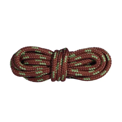 Шнурки для трекінгового взуття Mountval Laces 180 Коричневий/Зелений, Довжина шнурівок, см: 180, Колір шнурівок: Коричневий/Зелений, Тип шнурівок: Круглі 4 мм, зображення 2