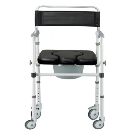 Складаний стілець-туалет на колесах з м'яким сидінням OSD-2110QAB, зображення 2