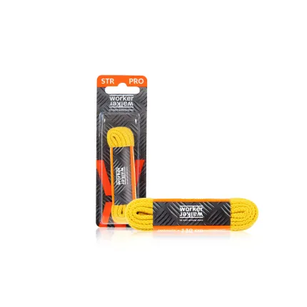 Шнурки для взуття модакрилові Worker Walker STR PRO Круглі Жовті 90, Довжина шнурівок, см: 90, Колір шнурівок: Жовтий, Тип шнурівок: Круглі 4 мм