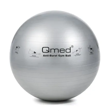 Фітбол - Qmed ABS Gym Ball 85 см. Гімнастичний м'яч для фітнесу сірий, Розміри фітболу: 85 см