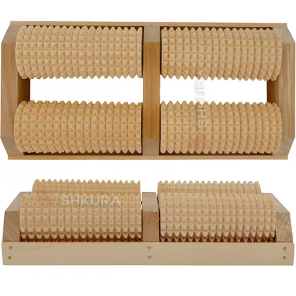 Деревянный массажер для ног 4 ролика, изображение 2