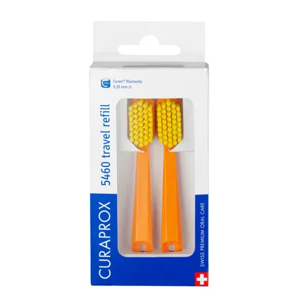 Змінні насадки для дорожнього набору Curaprox CS 5460 Travell refill 2 шт Помаранчевий, Колір: Помаранчевий