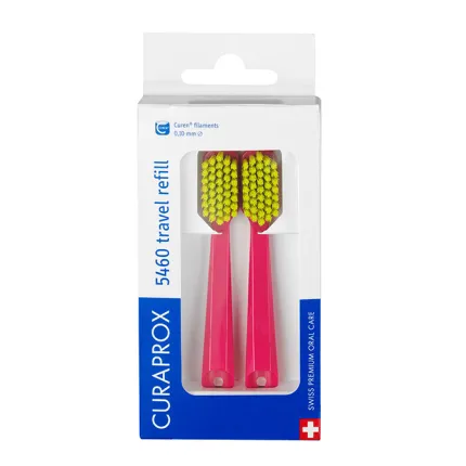 Змінні насадки для дорожнього набору Curaprox CS 5460 Travell refill 2 шт Червоний, Колір: Червоний