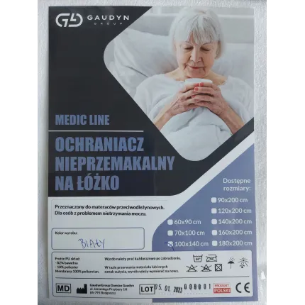 Непромокаюче простирадло на резинці GaudynGroup 120х200 см, Розмір: 120х200, Колір простирадла: Блакитний