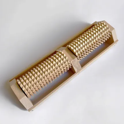 Дерев'яний масажер для ніг 2 ролики