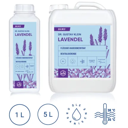 Рідкий концентрат для ванн Лаванда, відновлюючий DR. GUSTAV KLEIN 1 л, Об'єм: 1 л, зображення 2