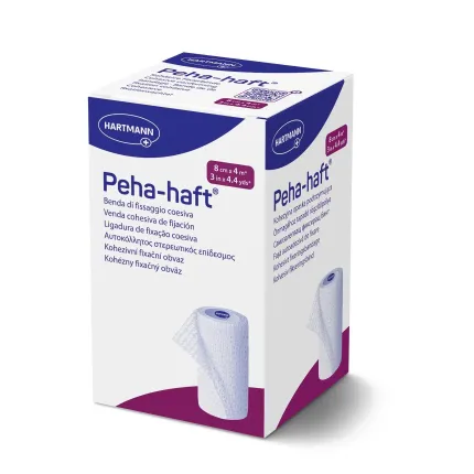 Peha-haft 8см х 4м бинт когезивний самофіксуючий, Розмір бинта: 8 см х 4 м, Колір: білий