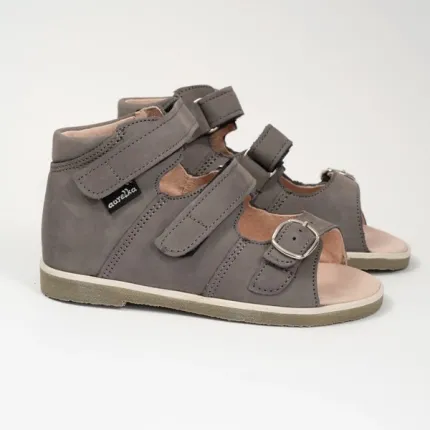 Ортопедичні босоніжки для дітей Aurelka 1002/01, сірі, Розмір дитячого взуття: 26