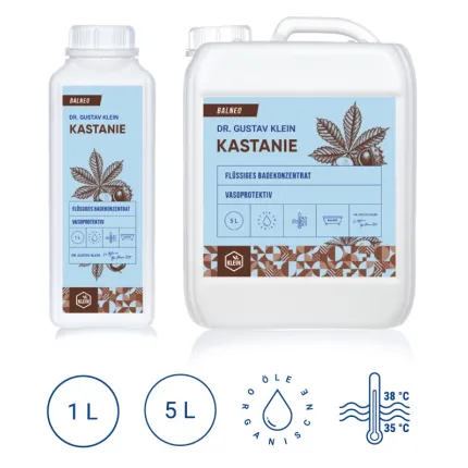 Рідкий концентрат для ванн Каштан, тонізуючий DR. GUSTAV KLEIN 5 л, Об'єм: 5 л, зображення 2